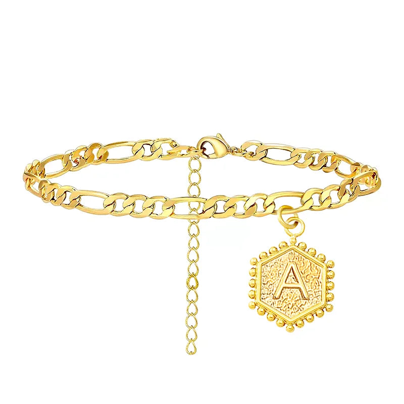 Initial Figaro Chain Anklet