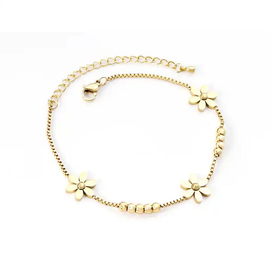 Sunflower Box Chain Anklet